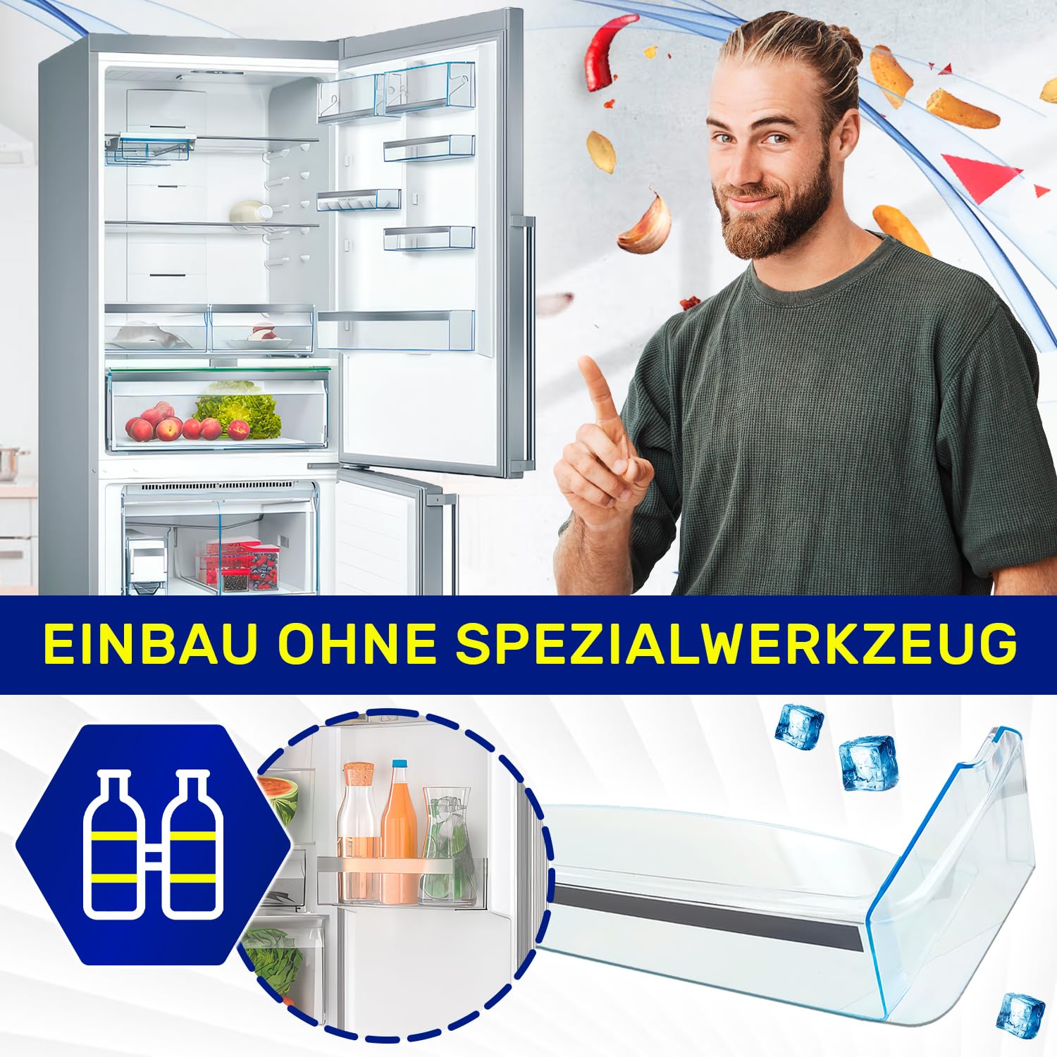 Kühlschrank Flaschenhalter 455х80х115 mm für Bosch