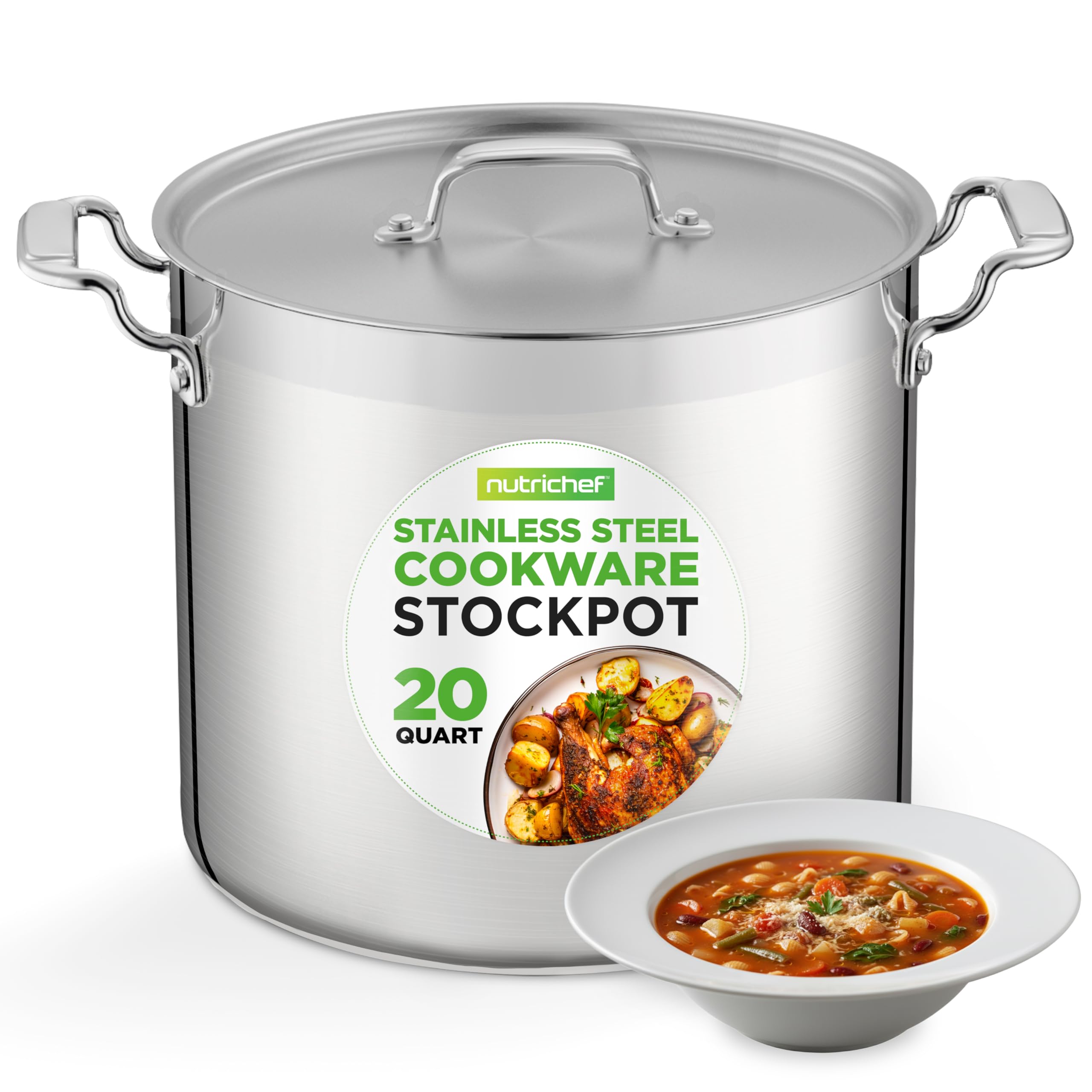 Forgast Marmite Haut 98 Litres Acier Inoxydable ⌀50cm - Tous Feux Dont Induction