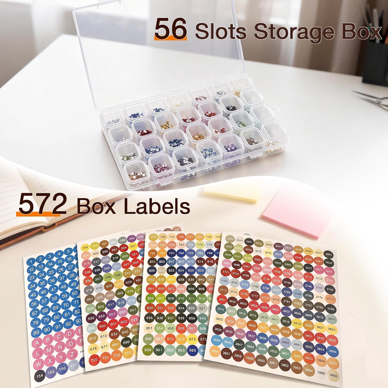 FANGZH Diamond Painting Storage Accessories Kit with A4 Light Pad, Bead Organizers, Drill Pens, Storage Boxes, and Tools for Adults (Purple)