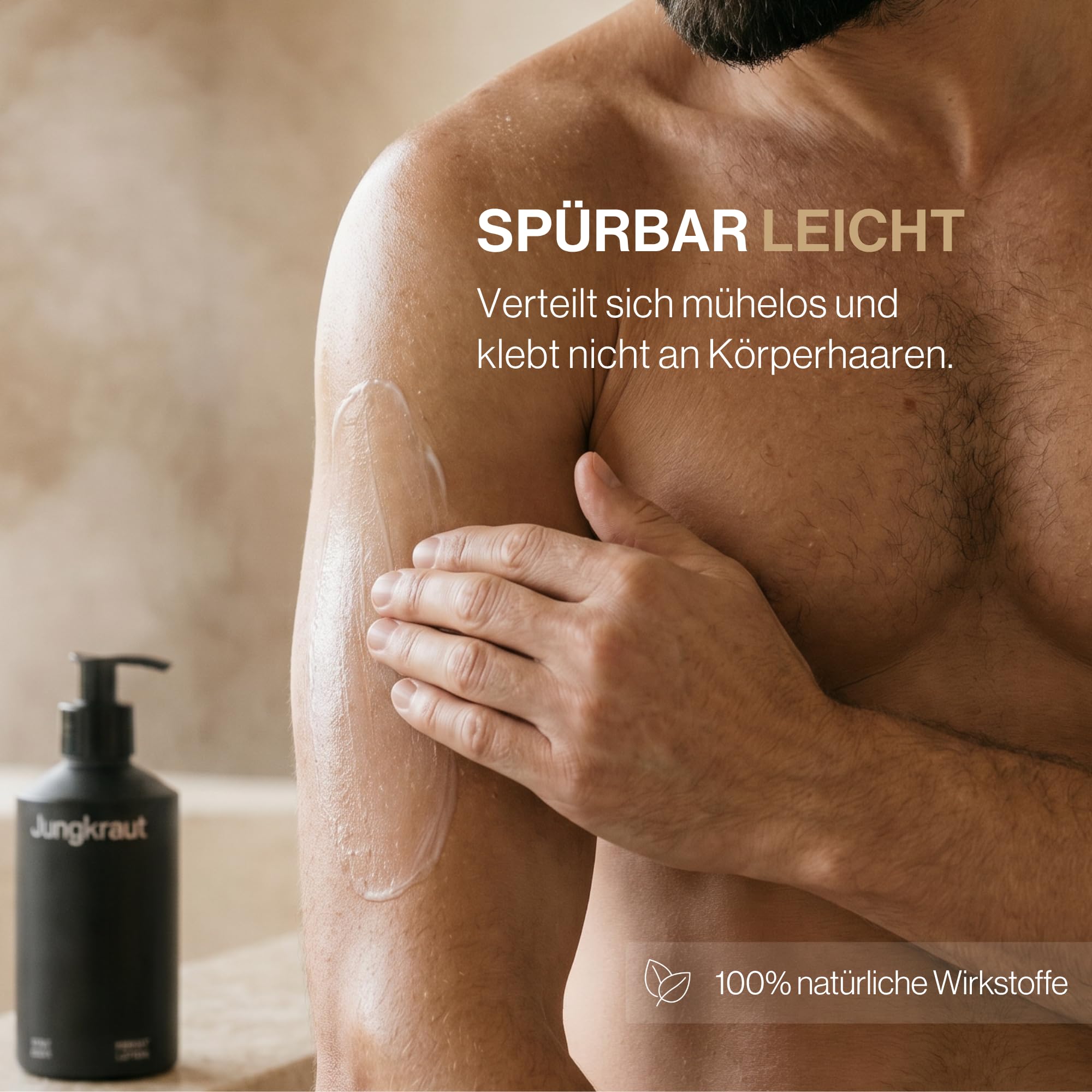 Wild Forest Body Lotion Set Männer 300ml Aluflasche + 300ml Refill, natürliche Körperlotion, ultraleicht, nicht klebend, Swiss Made, vegan