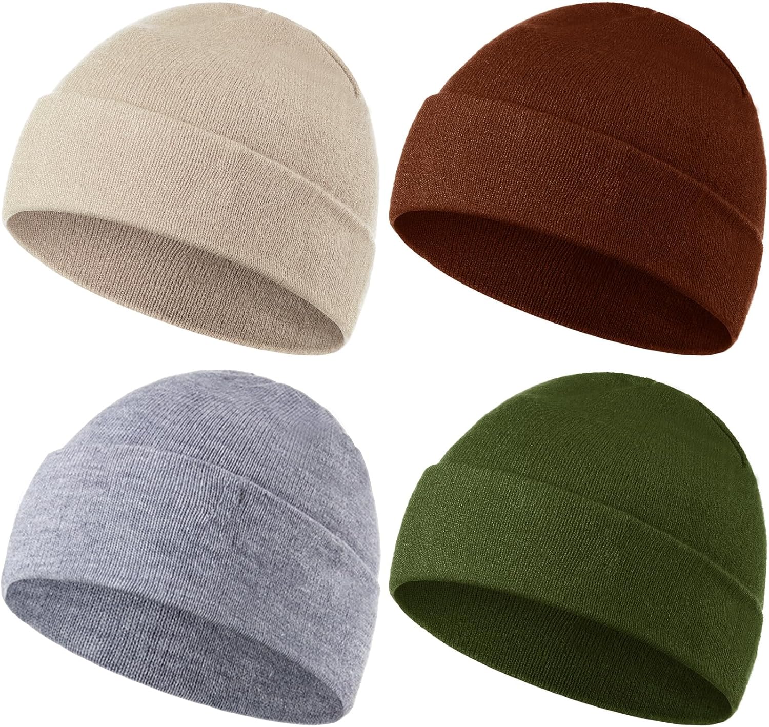 SATINIOR 4 Pack Baby Beanie Hats for Unisex Newborn Infant Toddler Warm Spring Hat Knit Cap for Boys Girls 0-36 Months