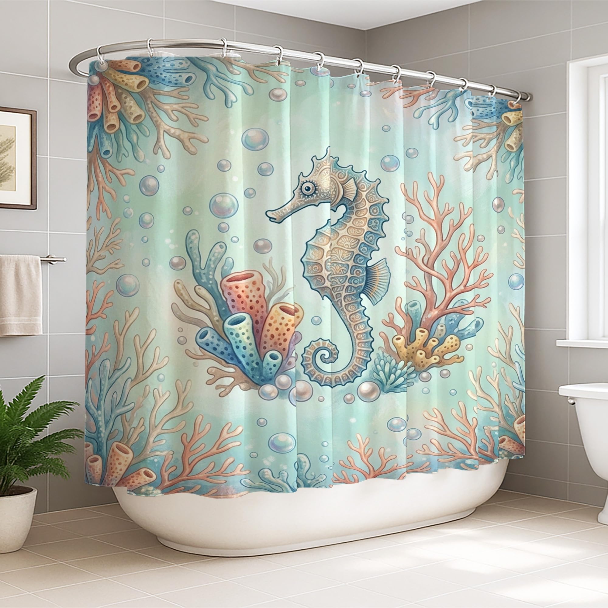 Rideau de douche extra large pour eviter les fuites d eau baignoire turquoise XXL