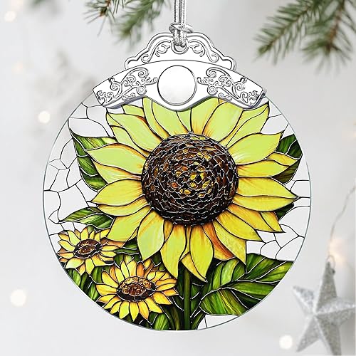 Miniatura 8 de Adornos de Navidad de búho, decoración de búho, adornos de árbol de Navidad de búho, adorno de vitral, regalos de búho para amantes de los búhos,