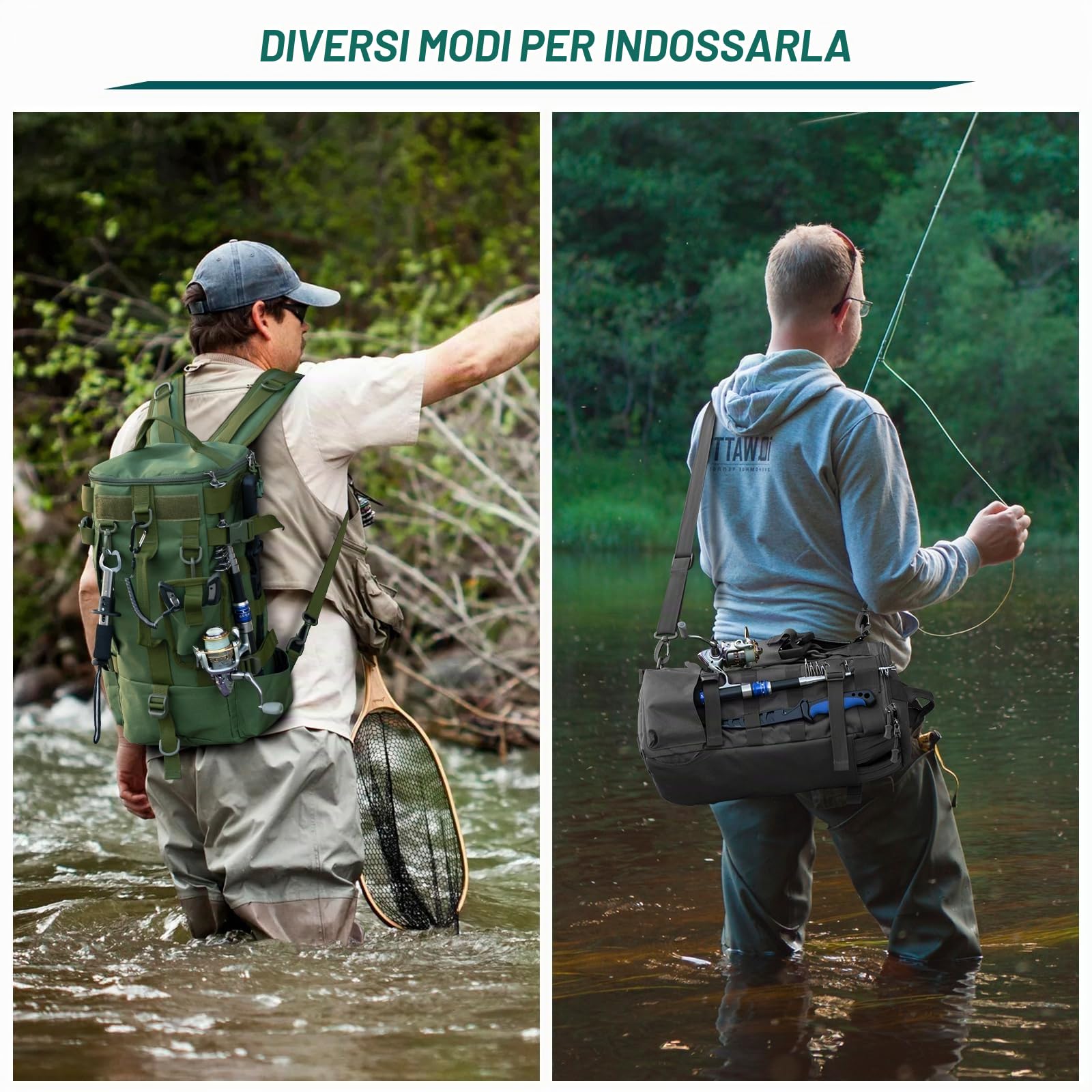 THKFISH Kit di attrezzi da pesca con borsa, pinze, esche, bilancia digitale, 85 pezzi