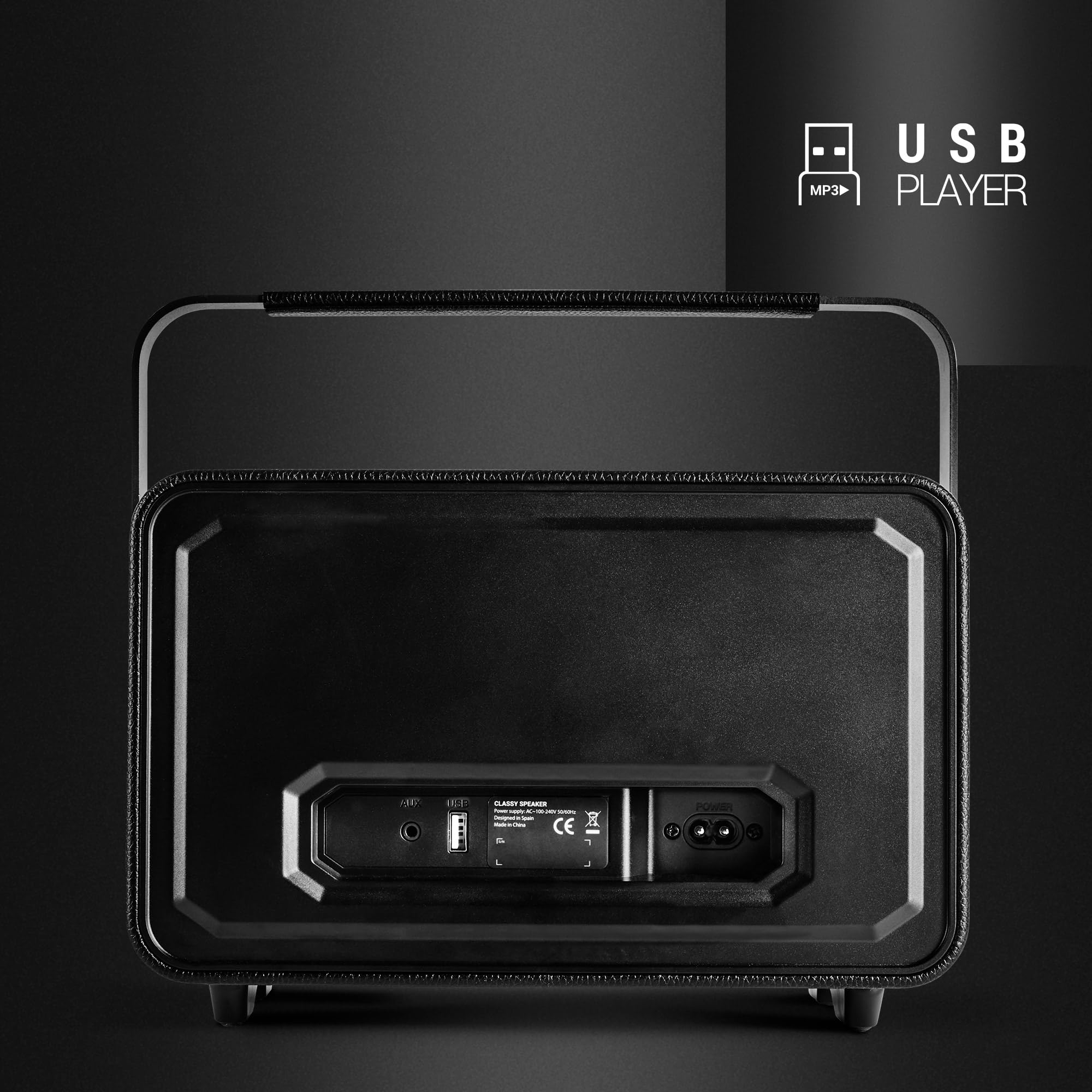 Energy Sistem Classy Altavoz Bluetooth Potente 150W Portatil y Grande 10H Autonomia Extra Bass USB MP3/WAV/FLAC Entrada AUX Premium con Asa Sonido Activo Autoamplificado Estereo para Casa y Exterior