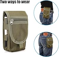 Vista 6 de Bolsa multifuncional para cinturón de teléfono, funda táctica para celular, estuche de transporte Molle, bolsillo en la cintura para hombres