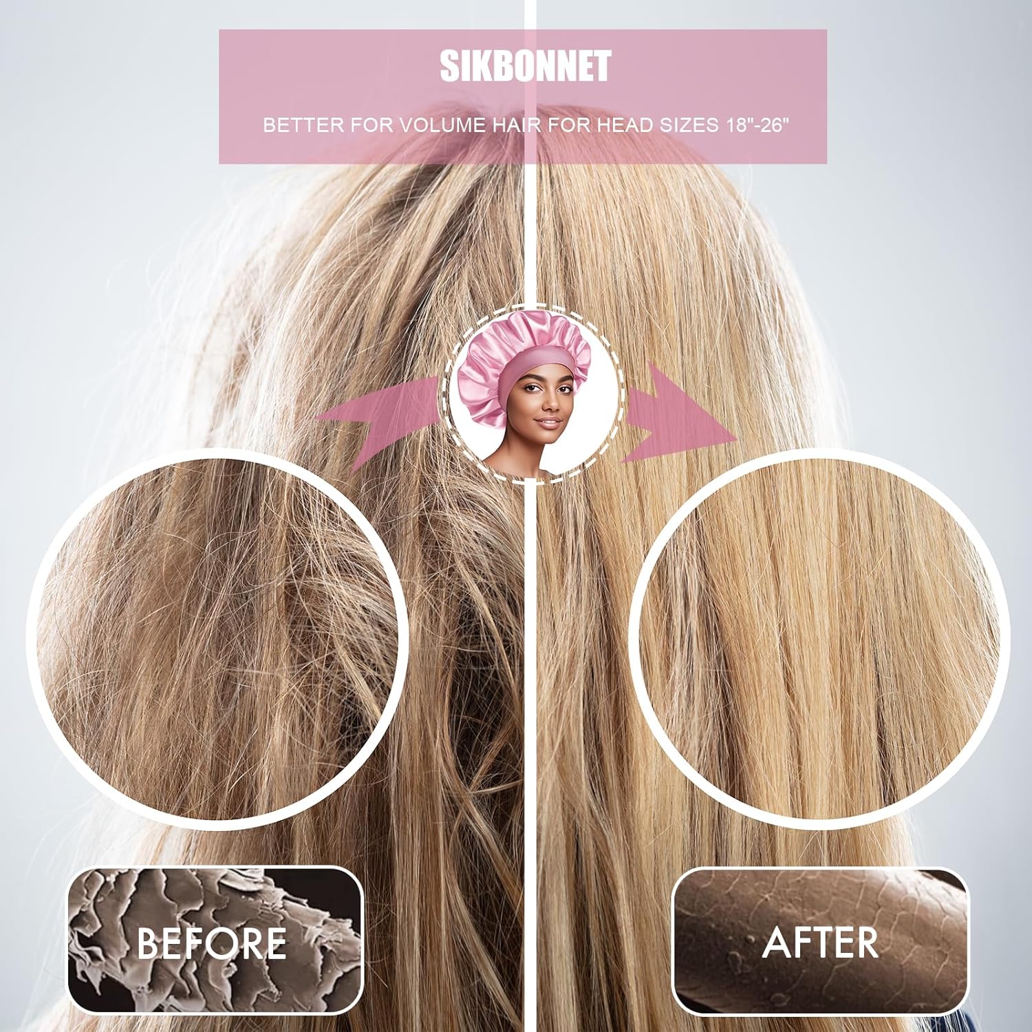 Satin Silk Bonnet for Sleeping, Soft Satin Lined Hair Bonnet for Women, Double Layer Sleep Nightcap - Image 5