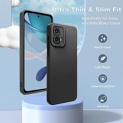 Miniatura 9 de Funda para Moto G 5G 2023 funda protectora militar de silicona líquida, funda para Motorola G 5G, funda de protección resistente para G 5G (azul)