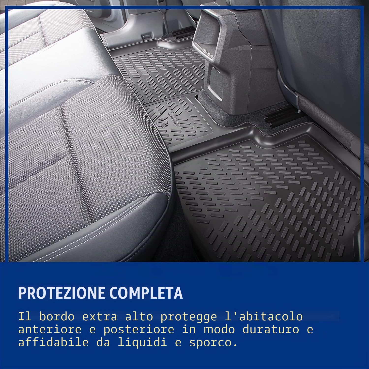 ELMASLINE 3D Tappetini Gomma per Dacia Jogger 2022-2025 | Bordo Extra Alto | Tappetini Auto