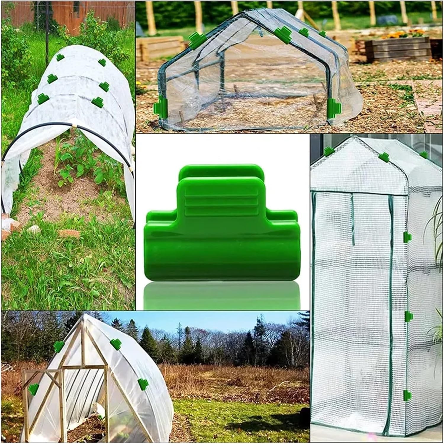 Greenhouse Clamps Garden Hoops Greenhouse Plant Support Clips, Suitable For Pipes With Diameters Of 8/11/16/19mm For Fixing Plant Cover(11mm)