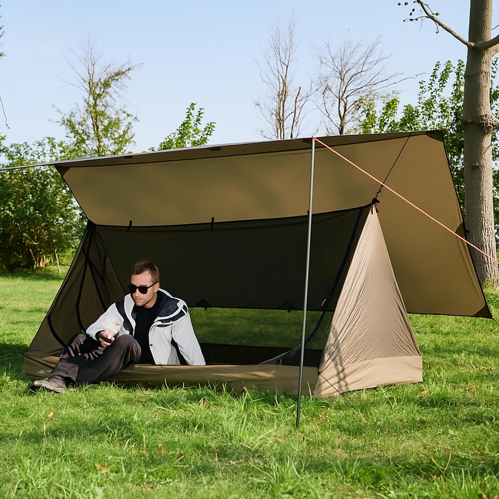 Amazon.com: onewind 10×10 ft Camping Tarp, Waterproof Silnylon