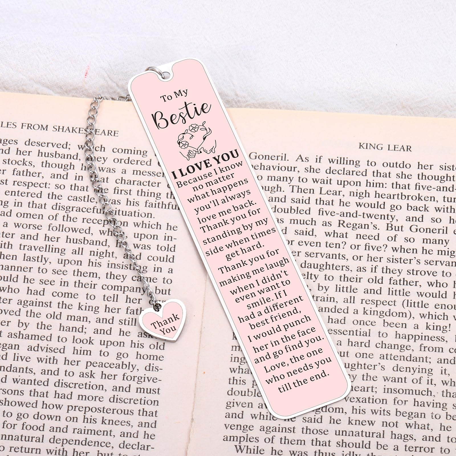 Besite Gifts for Friend Friendship Bookmarks for Book Lovers Birthday Back to School Supplies for Friend Bestie Graduation 2026 Najpopularniejszy prezent dla kobiet Prezenty świąteczne dla kobiet