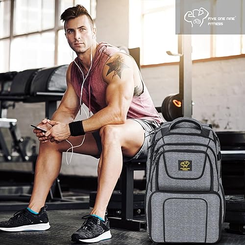 Miniatura 6 de Mochila 519 Fitness para preparación de comidas, enfriador de almuerzo unisex aislado para senderismo al aire libre con compartimento para