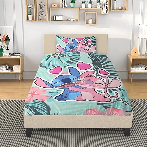 Miniatura 4 de La ropa de cama de anime incluye un juego de ropa de cama reversible, funda de edredón de dibujos animados, cómodo y juego de ropa de cama Kawaii de