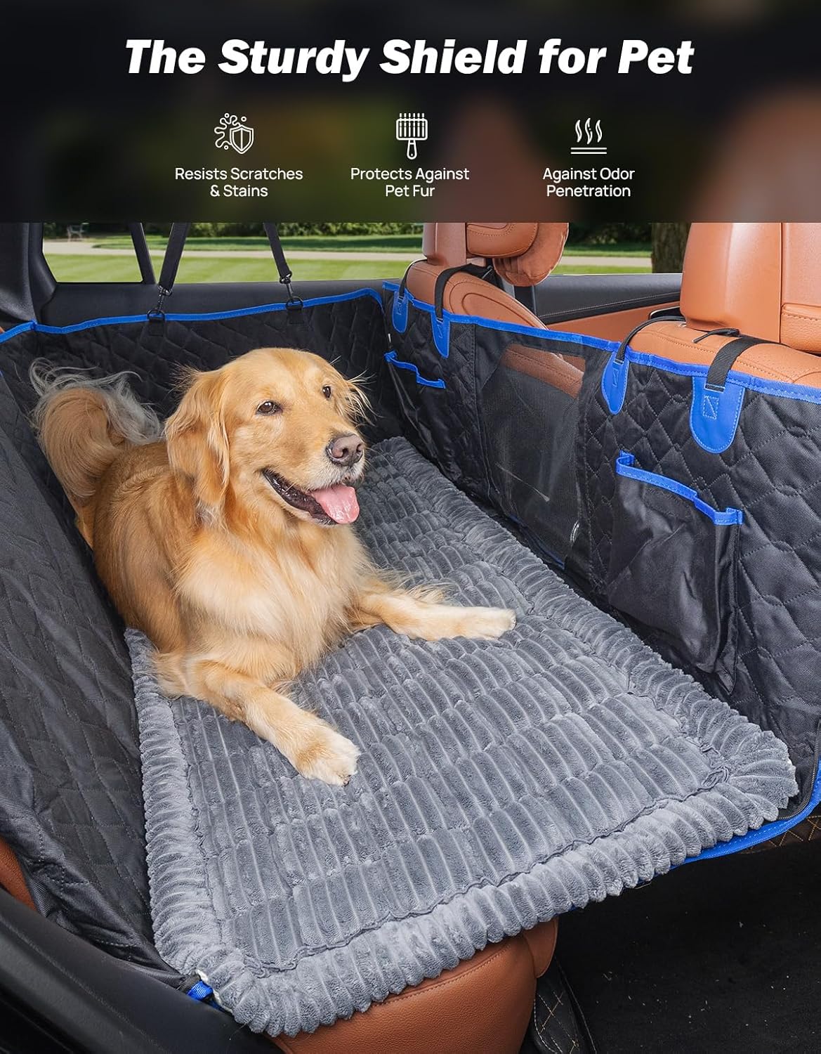 JOYTUTUS Dog Mat Bed for Back Seat Extender, Non-Slip Dog Bed Mat Custom Fit for Backseat Extenders, Pet Couch Cover,Washable Travel Pet Bed Mat for Cars, SUVs, Sedans
