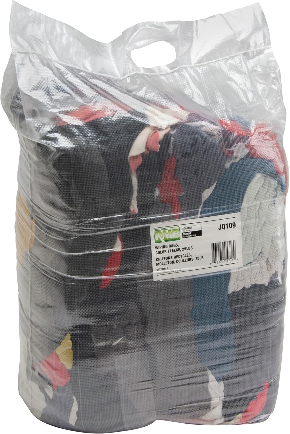 RMP Maintenance Products - Recycled Material Wiping Rags, Fleece, Mix ...