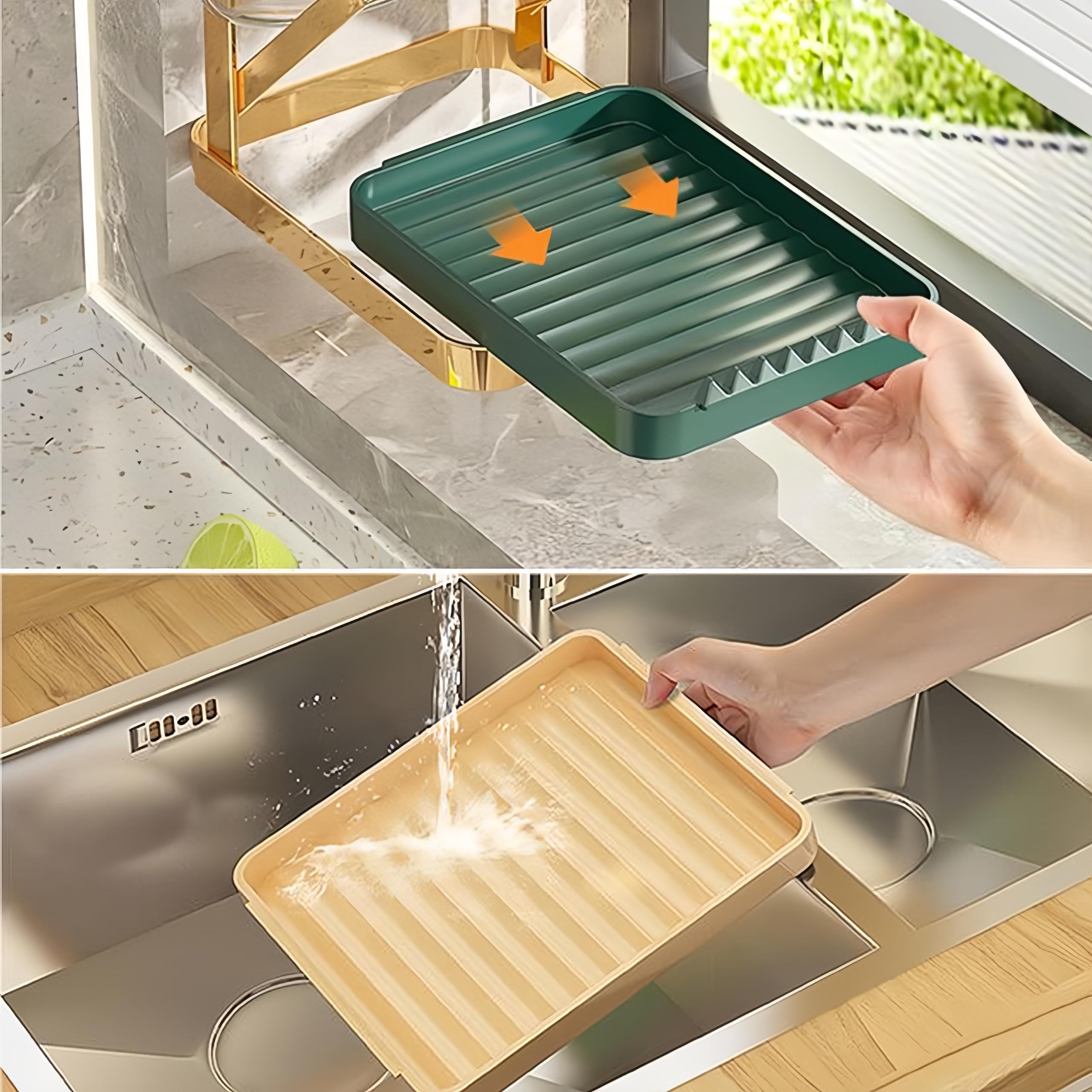 KASESSS 2Pezzi Porta Coperchi Pentole Salvaspazio, Poggia Mestolo Cucina, Organizer Pentole