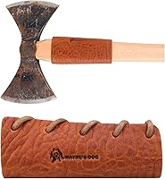 Vista 14 de Protector de cuello de hacha de cuero, cubiertas para mango de hacha para púas de jardinería o protector de hachas de campamento