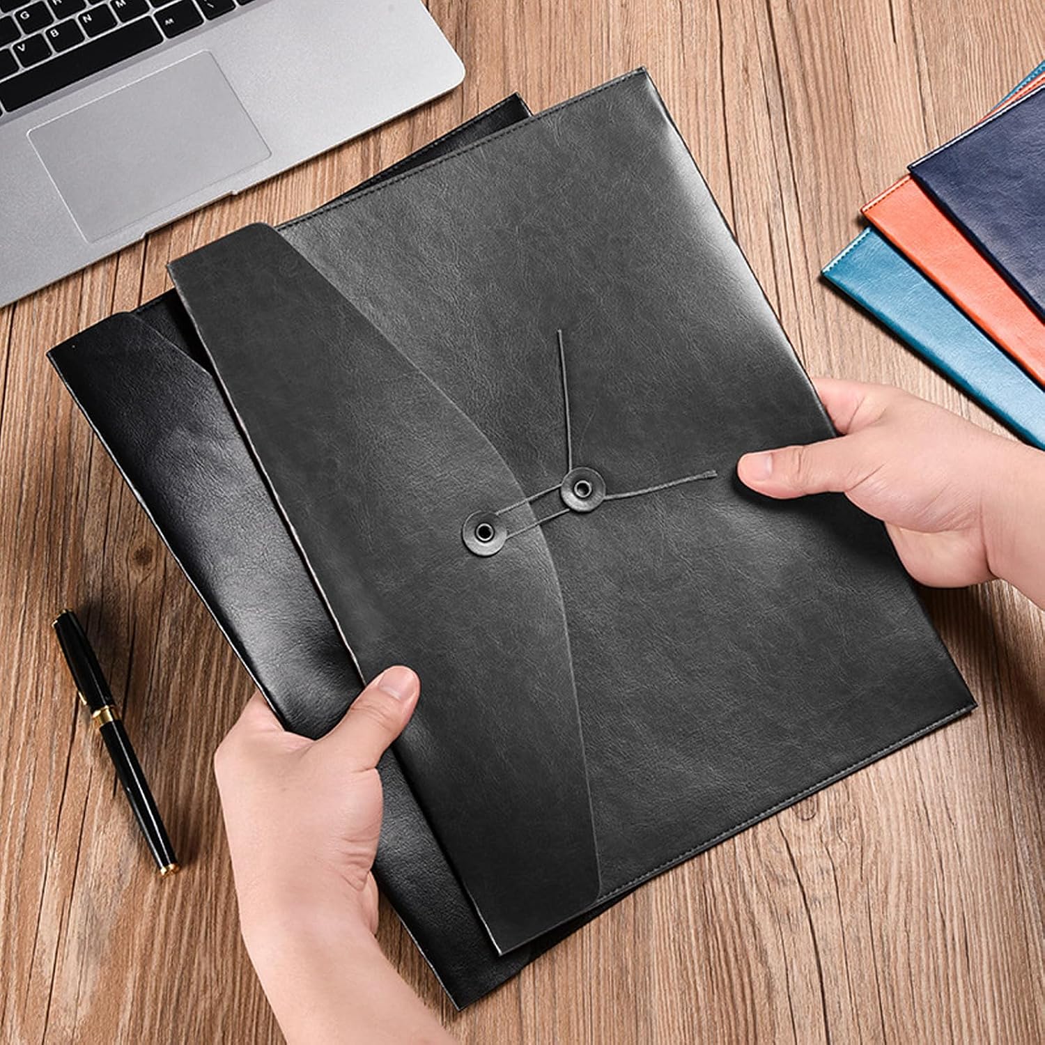 VANRA 1 Piece PU Leather File Folder Office Document Holder Filing Envelope image 4