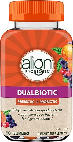 Align DualBiotic - Prebióticos + Probióticos para hombres y mujeres, ayuda a nutrir y añadir bacterias benignas para apoyo digestivo, sabores