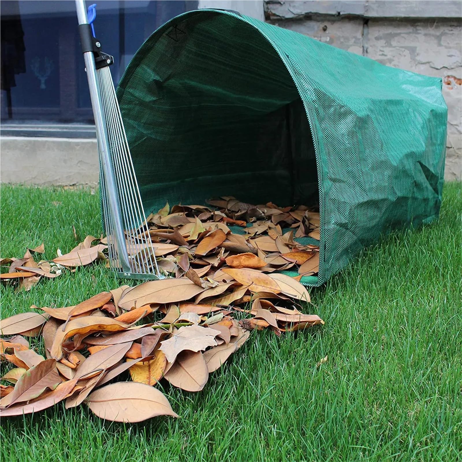 Garden Waste Bags With Handles 2pcs Set Heavy-Duty PP Garden Waste Bags, Reusable Yard Debris With Industrial Fabric And Handles For Plant,Leaf Collection(2pcs 120L)