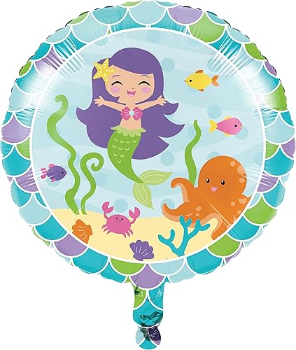 Creative Converting Globo de aluminio Mermaid Friends, talla única, multicolor