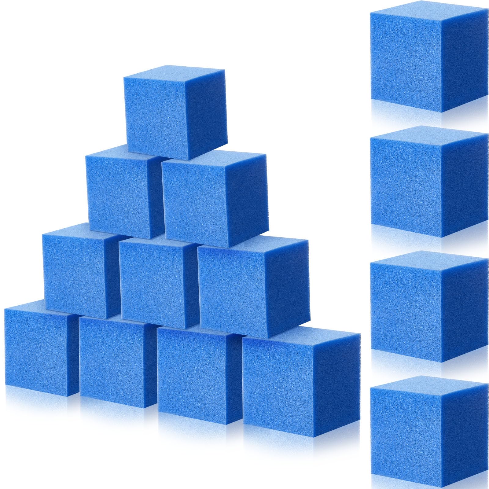 Treela Foam Pit Blocks 4 x 4 x 4 Inch Foam Cubes Soft Stacking Blocks Protective Padding Sponge Pit for Gymnastics Trampoline Arenas Rock Climbing Parkour Indoor Amusement Park