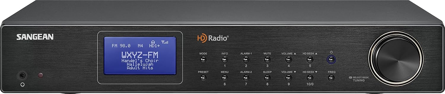 Sangean HDT-20 HD Radio FM Stereo AM Component Tuner Black