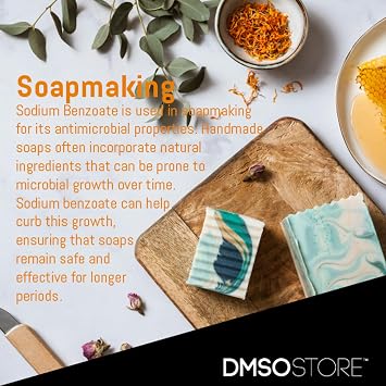 Sodium Benzoate Powder: Versatile Preservative for Food, Cosmetics, and More! Enhance Shelf Life, Food Grade, Ensure Freshness, and Safeguard Quality - DIY Projects and Professional Use! - 5lb