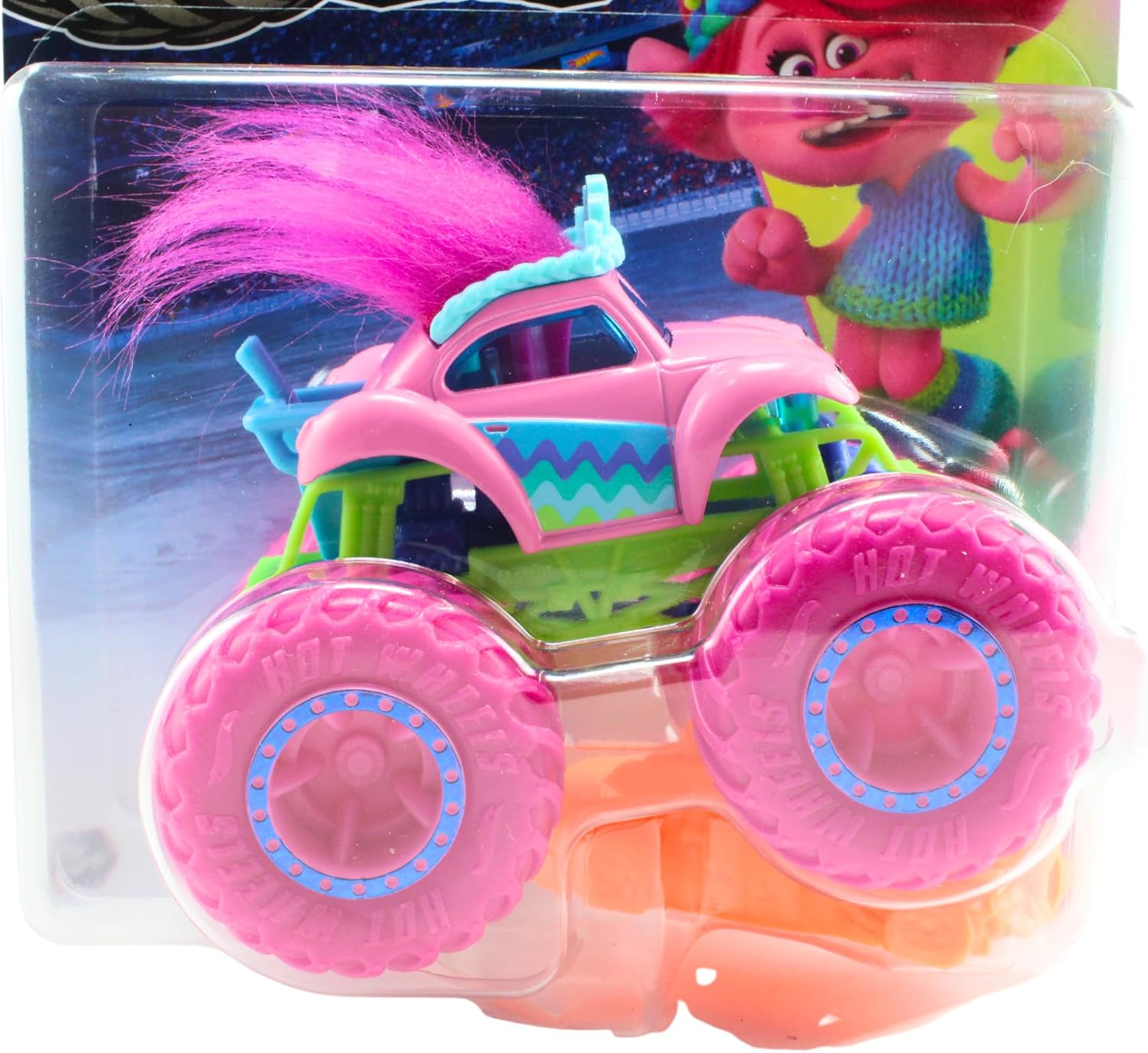 Hot Wheels Monster Trucks New for 2024 1:64 Scale (Trolls Poppy)