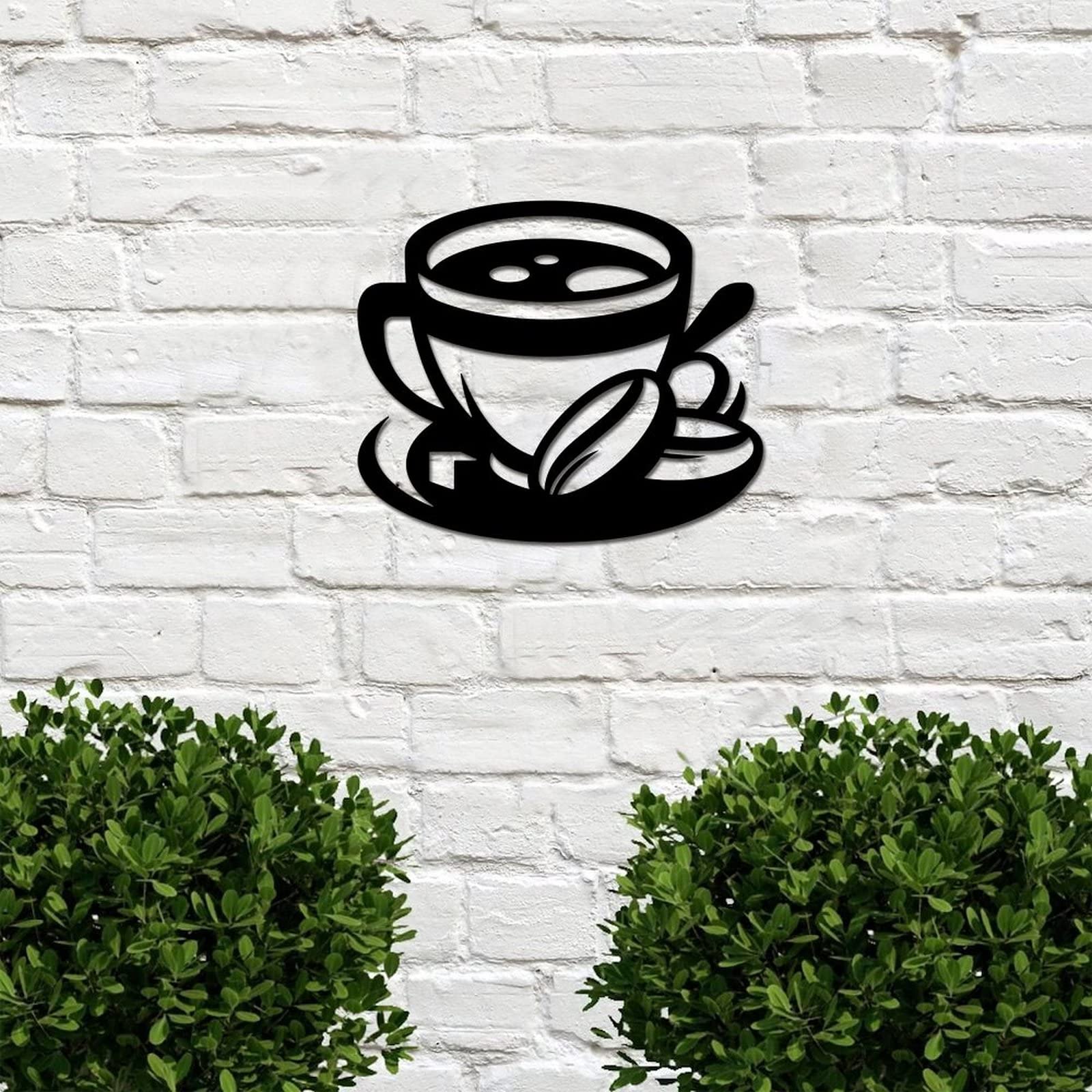 Arte da parete in metallo, caffè, ferro da stiro, decorazione da parete per casa, cucina, camera da letto, sala da pranzo, caffè, bar, ristoranti, 46 cm