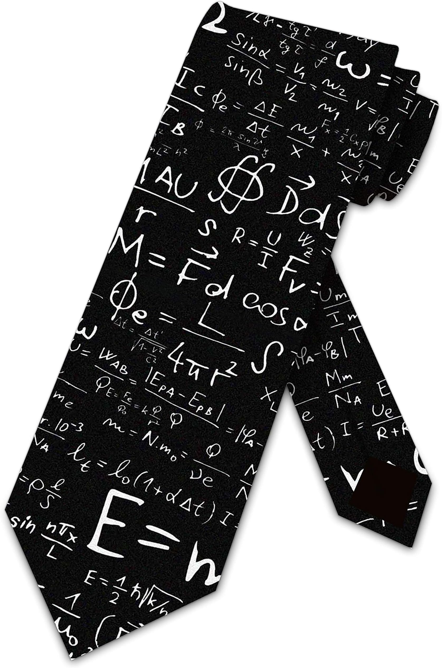 Science Ties Mens E=mc2 Physics Neckties Black