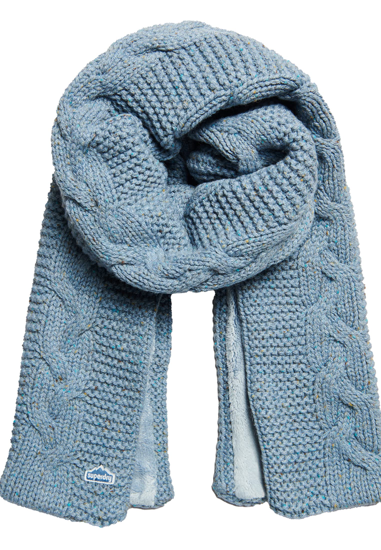 Superdry Women's Bleu Cable Knit Scarf