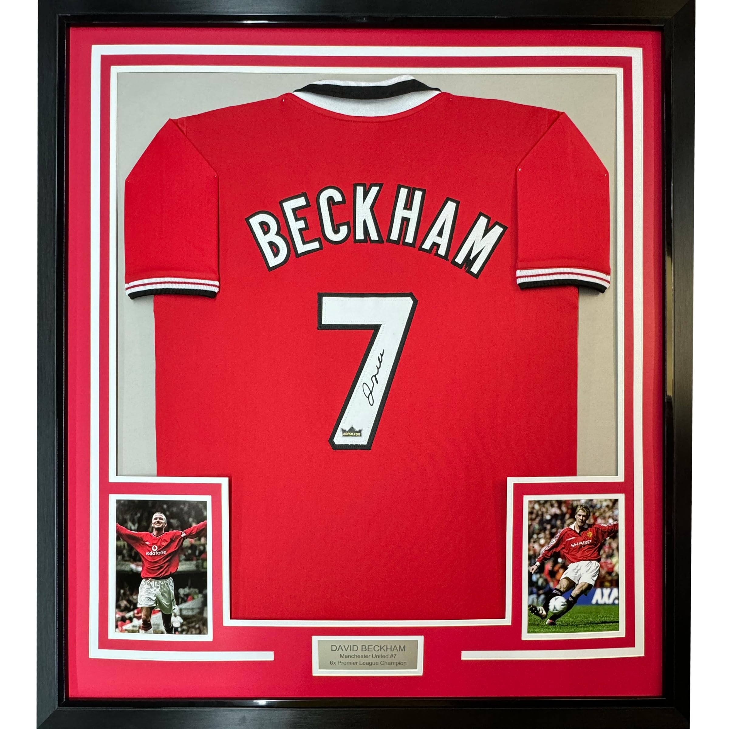 Framed Facsimile Autographed David Beckham 35x39 Manchester United