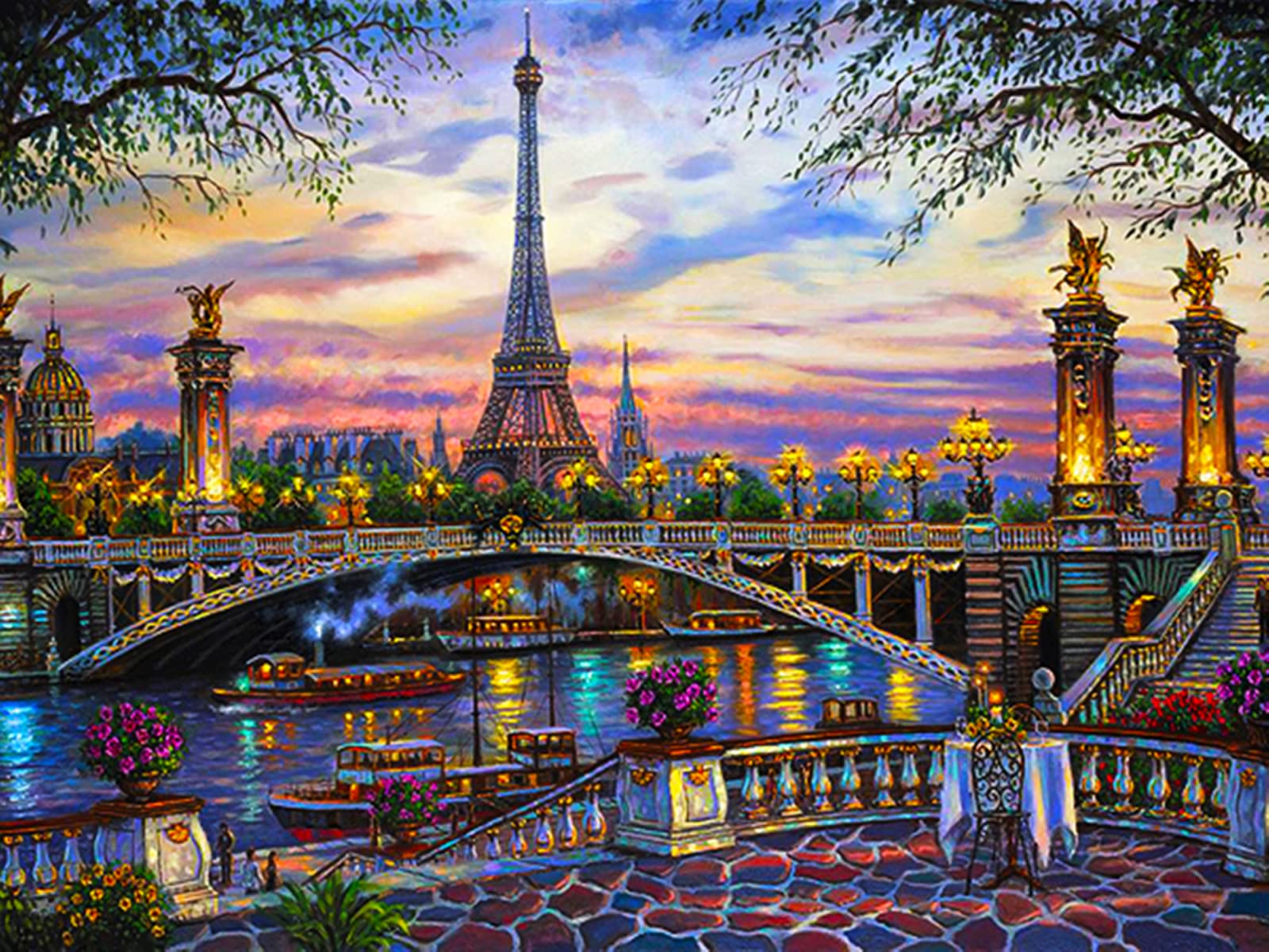 2000 Stück Holzpuzzle Eisenturm Puzzle Lernspiel Kinder Spielzeug Fertige Größe 99×70cm