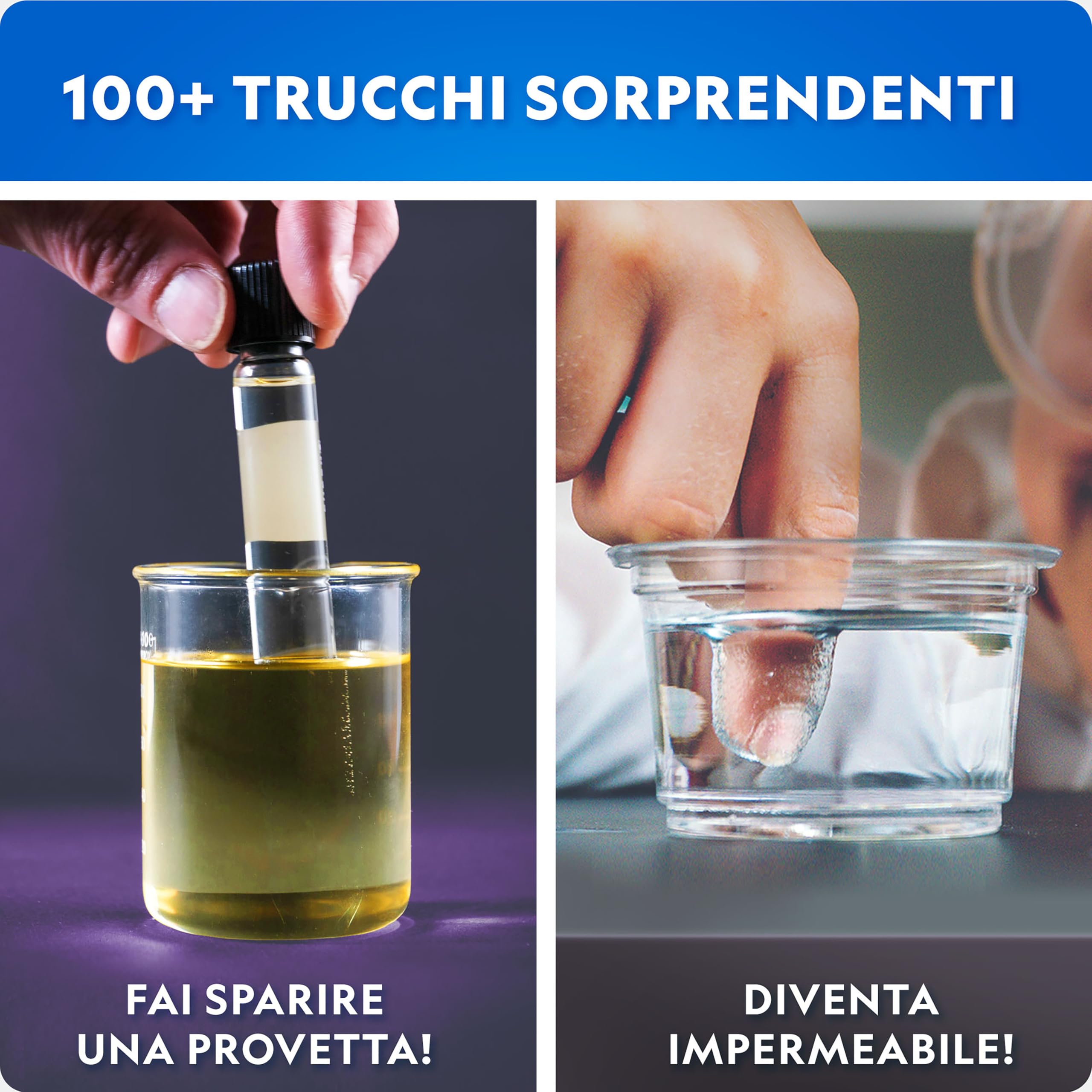 NATIONAL GEOGRAPHIC Science Magic Kit – Oltre 100 esperimenti scientifici e trucchi di magia per bambini, set di chimica e kit di attività STEM, divertente gioco educativo per bambini