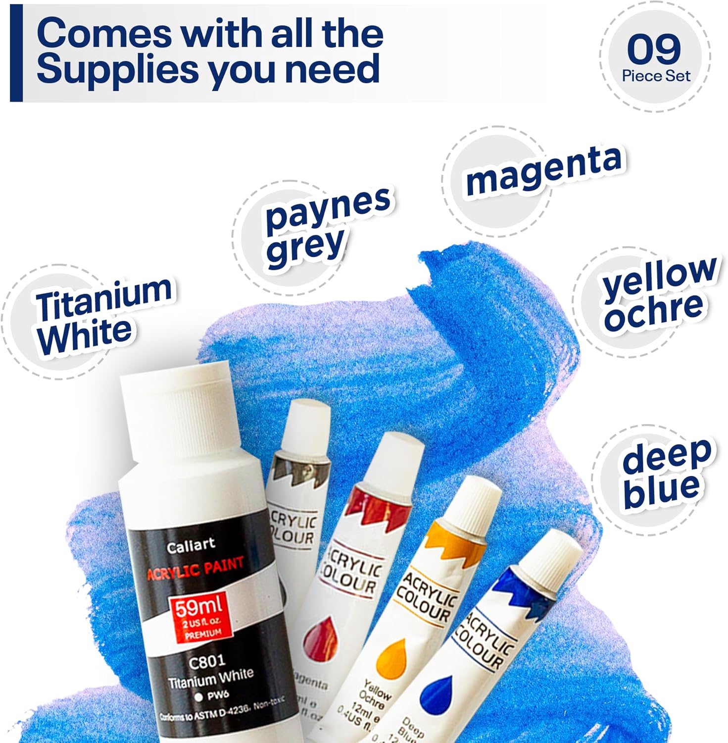 Painting4Real DIY Painting Class Kits for Adults with Video Tutorials, Learn to Paint Tree Frog, How to Paint with Acrylic Paint Sets for Adult, 9 Peices Art & Painting Supplies Gifts for Mom