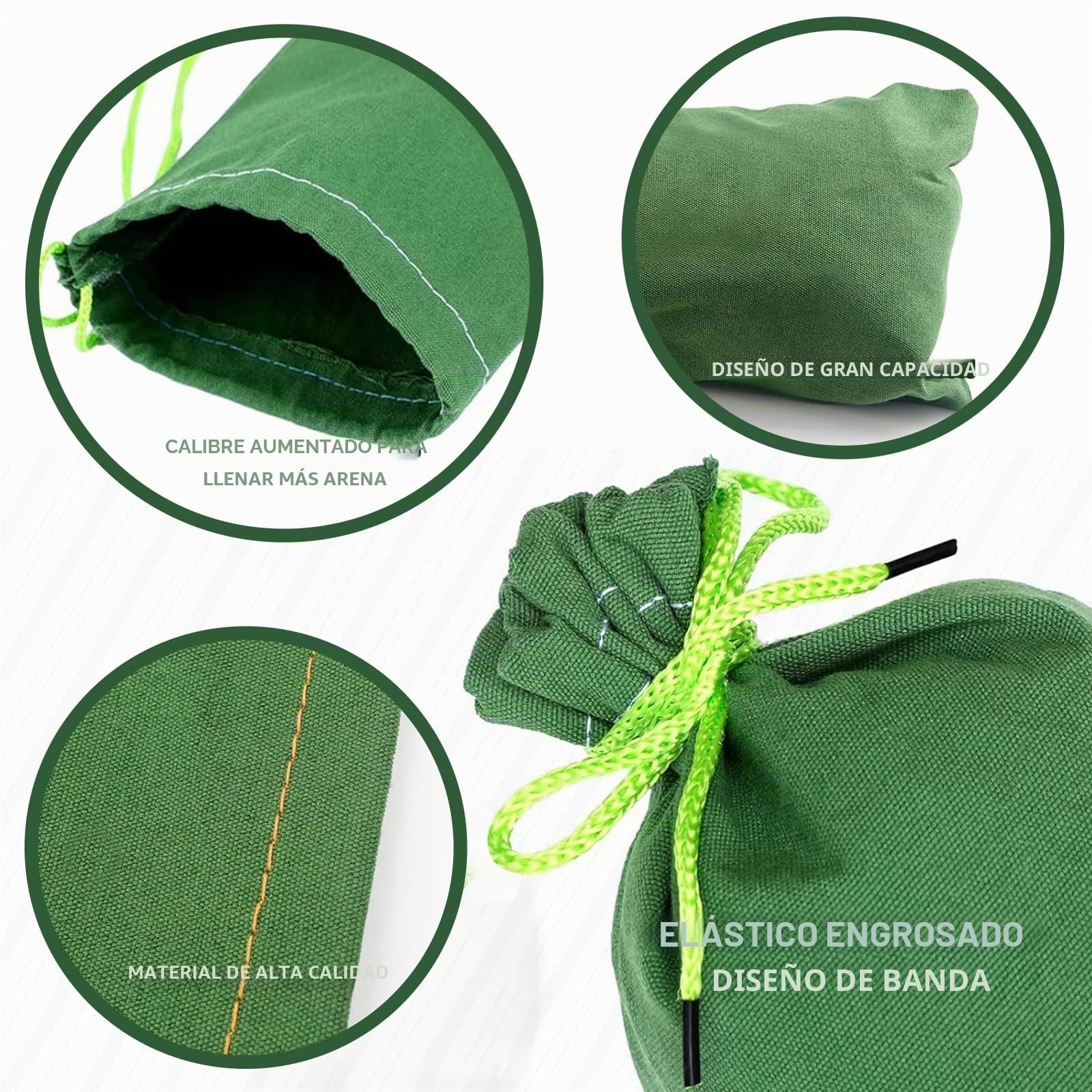 YSOOUA Sacos de Arena para Inundaciones 4 Piezas Saco Arena Inundaciones 150x19cm Bolsas de Arena Reutilizables con Cinta de Amarre, para Inundaciones, Lluvia, Control de Agua