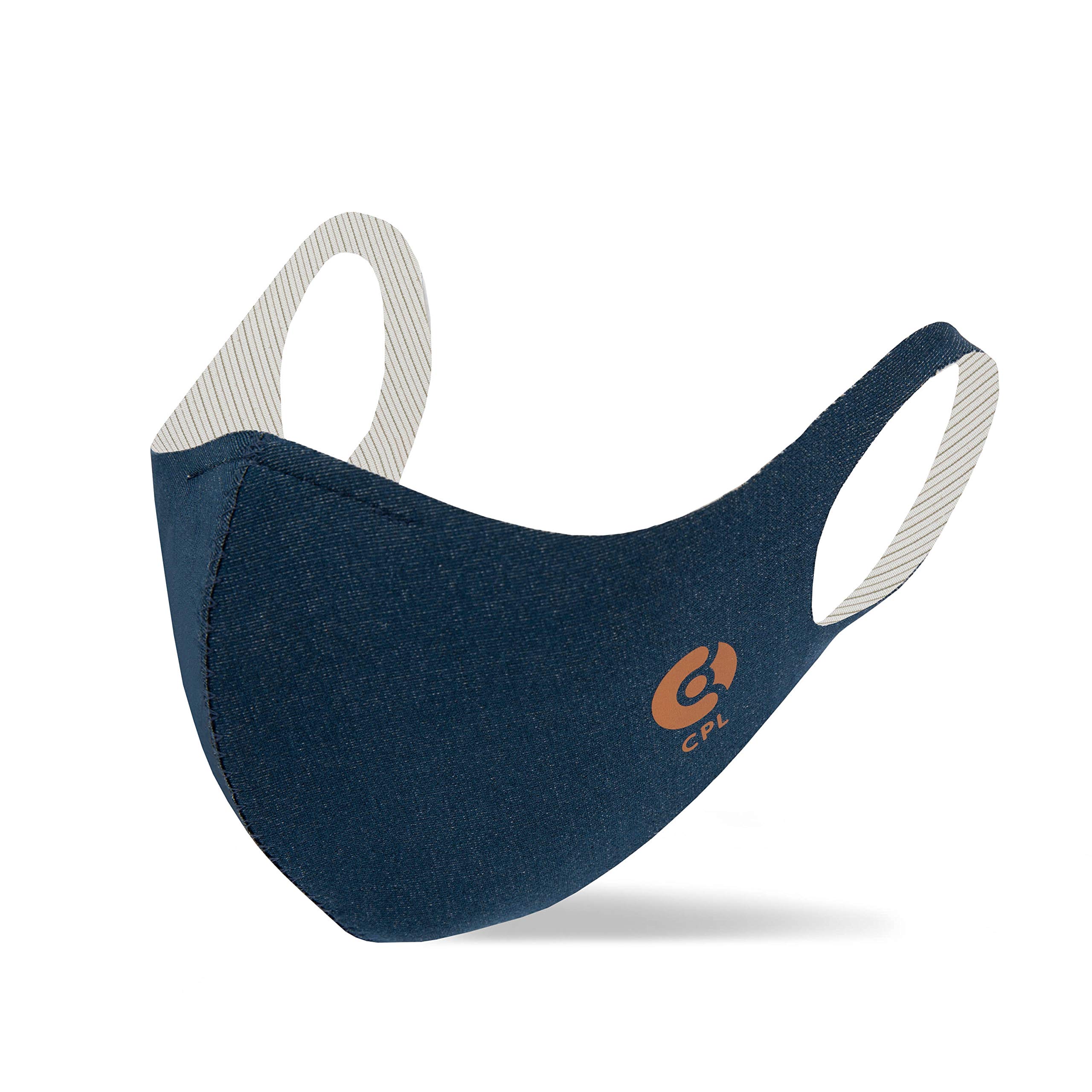 Maschera in rame linea rame - riutilizzabile lavabile maschera protettiva - Navy L