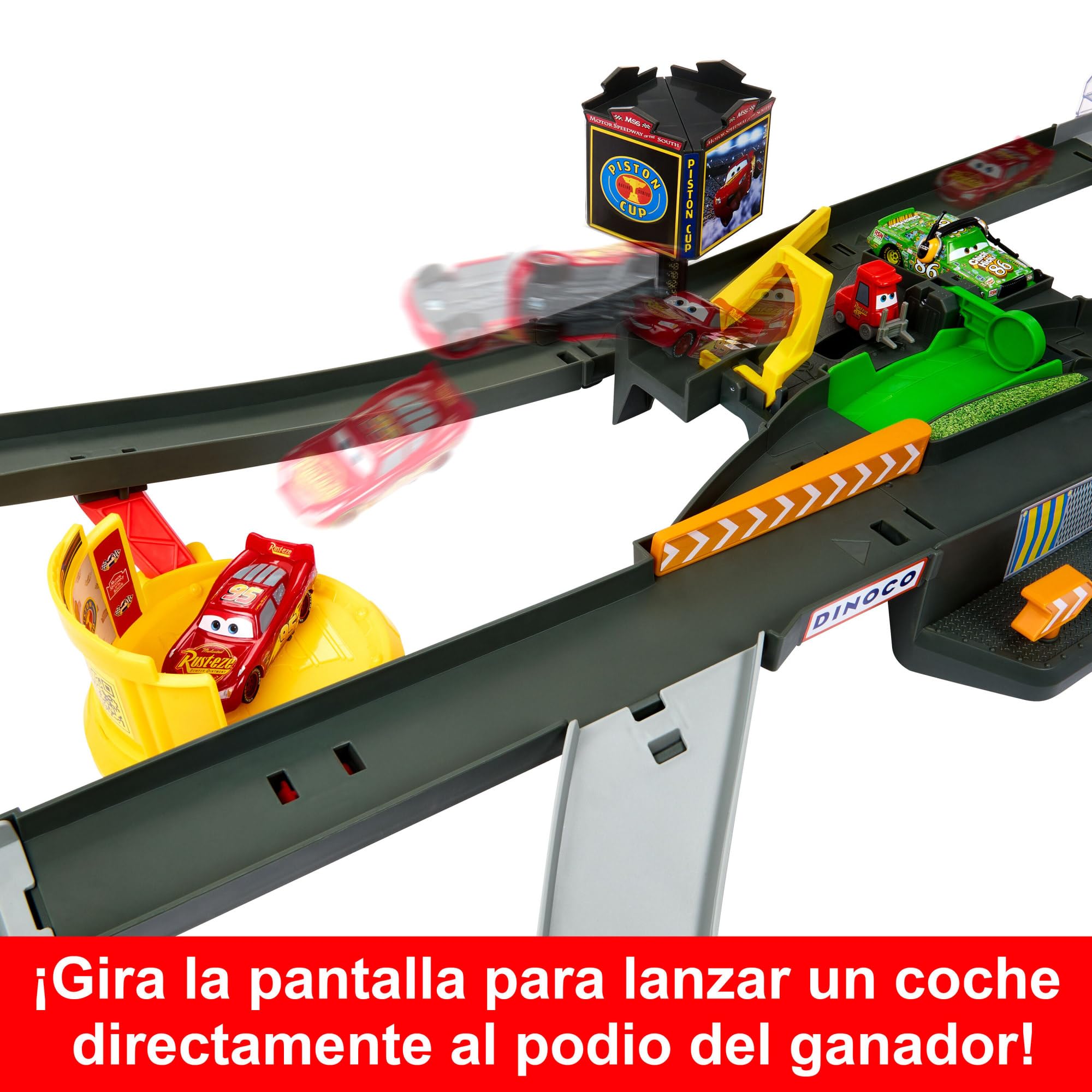 Mattel Disney Pixar Cars Copa Pistón Pista para coches de juguete con 1 vehículo, +3 años (HPD81)