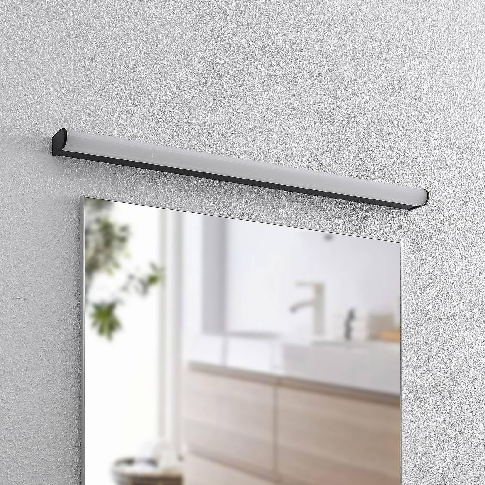 Lindby LED Wandleuchte, Wandlampe Bad Ulisan (spritzwassergeschützt (Modern) in Schwarz aus Aluminium (1 flammig) - Wandleuchten Spiegelleuchte Badezimmer Wandbeleuchtung Badezimmerleuchte