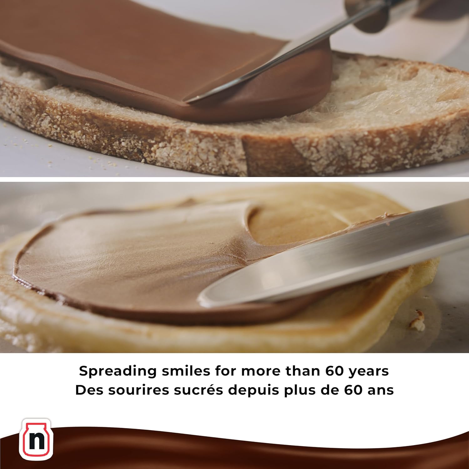 NUTELLA Hazelnut Spread with Cocoa for Breakfast; Bulk 1 Kilogram Jar - Image 5