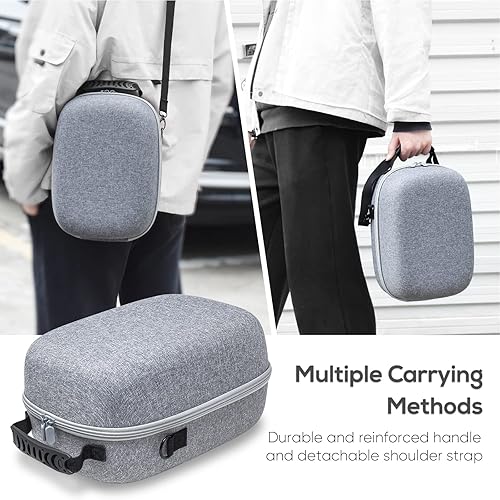 Miniatura 8 de FYOUNG Funda de transporte para PSVR2, paquete de accesorios y funda portátil para PS VR2 con cubierta protectora de lente, correa para el hombro,