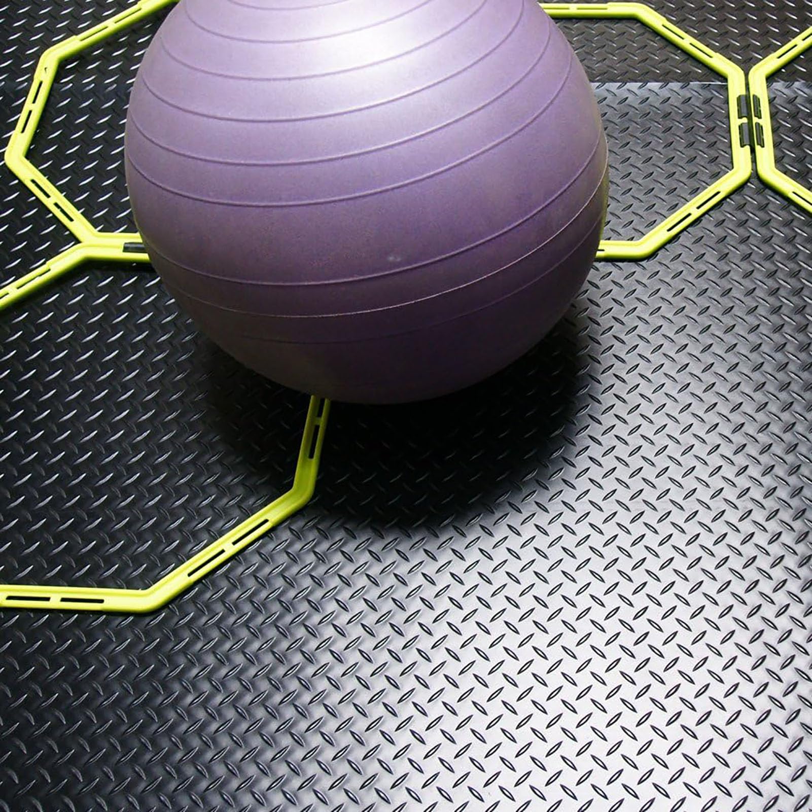 Rutschfeste Gummibodenmatte – Riffelblechmatte für Anhänger und Garagen, geeignet für Fitnessstudios, Lagerhallen, Boote und Pick-ups – 2 mm dick, 2,5 × 1 m – Strapazierfähige schwarze Boden