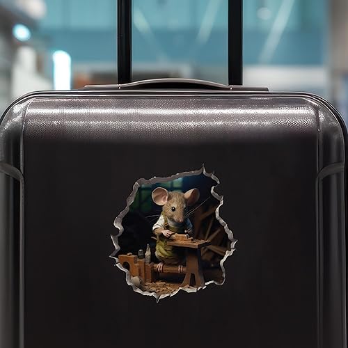 Miniatura 7 de Adhesivo de pared 3D con agujero de ratón para carpintería con agujero de ratón