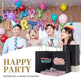 RACETOP 100 Pack 8x4.5x10.8 Inch Medium Navy Blue Paper Gift Bags with Handles Bulk, Kraft Bags, Shopping Bags for Boutique, Wedding Party Favor, Merchandise, Retail, Small Business, Bulk