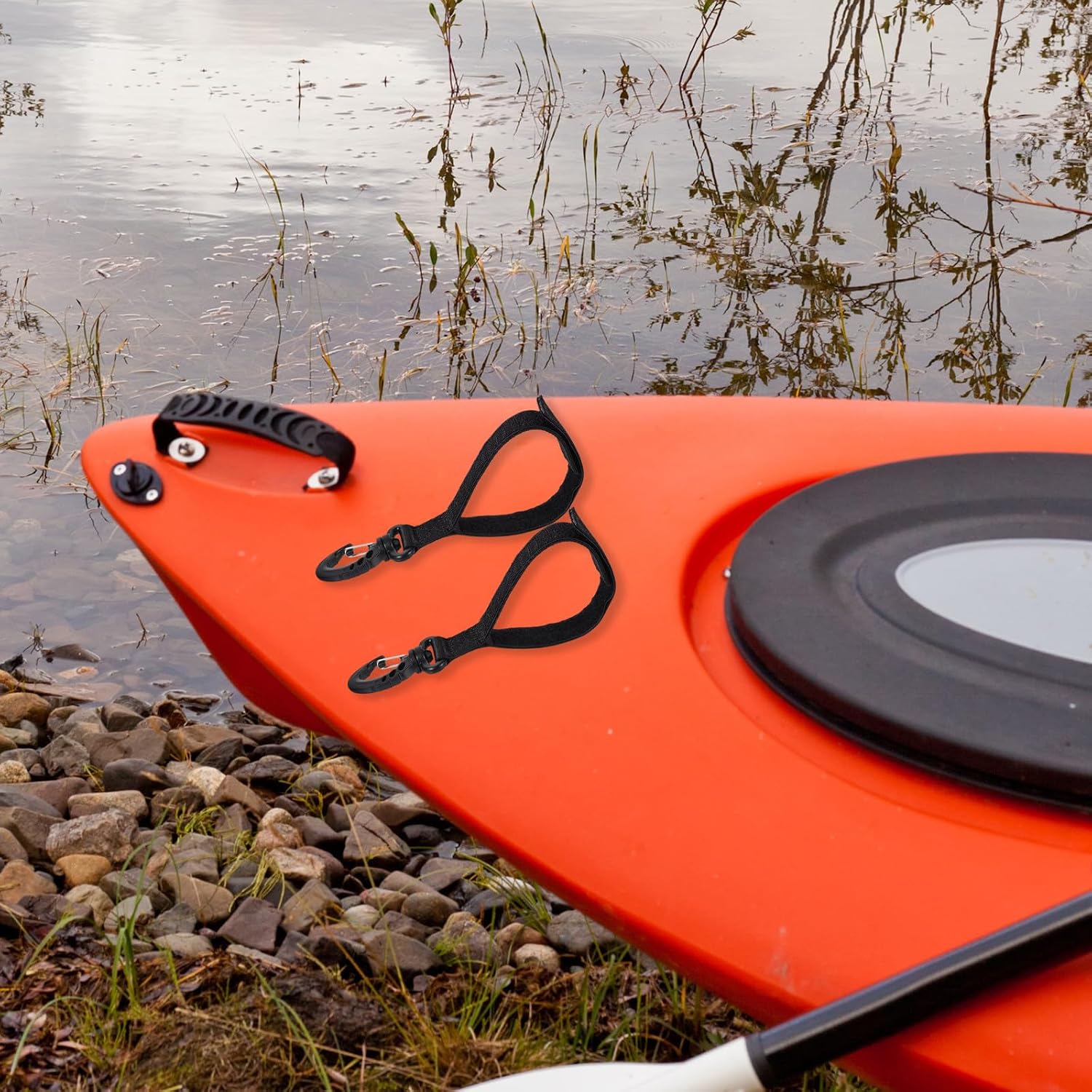 Outanaya Kayak Paddle Rope Hooks 2pcs Nylon Safety Leash Boat Paddle Lanyard Accessories for Kayaking and Canoeing