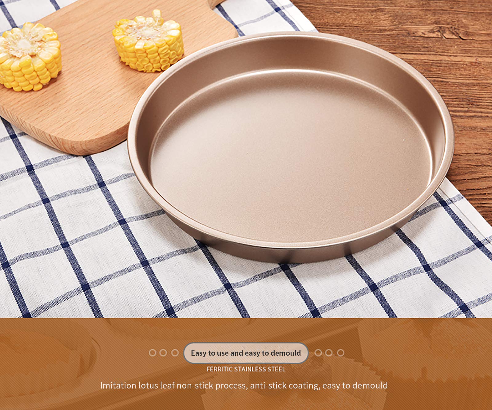 Juego de bandejas para hornear Bandejas para hornear antiadherentes Los utensilios para hornear con revestimiento antiadherente de doble capa son adecuados para hornos, hornos de microondas y regalo