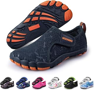 SEEKWAY Kids Barefoot Water Shoes - Wide Toe Box, Quick-Dry Non-Slip Sand Shoes for Beach Swim Hiking Pool Toddler Boys Girls