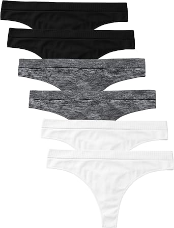 BUBBLELIME XS-XXL Seamless Sport Thong Women Sexy Panties Low Rise Stretchy Breathable Underwear No Show 6Pack&3Pack&1Pack